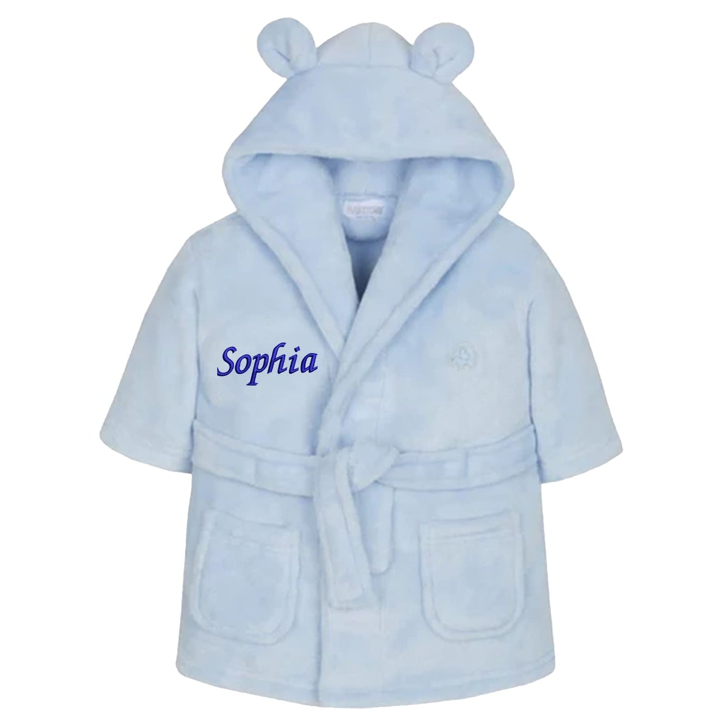 Personalised Embroidered Dressing Gown For Baby Kids