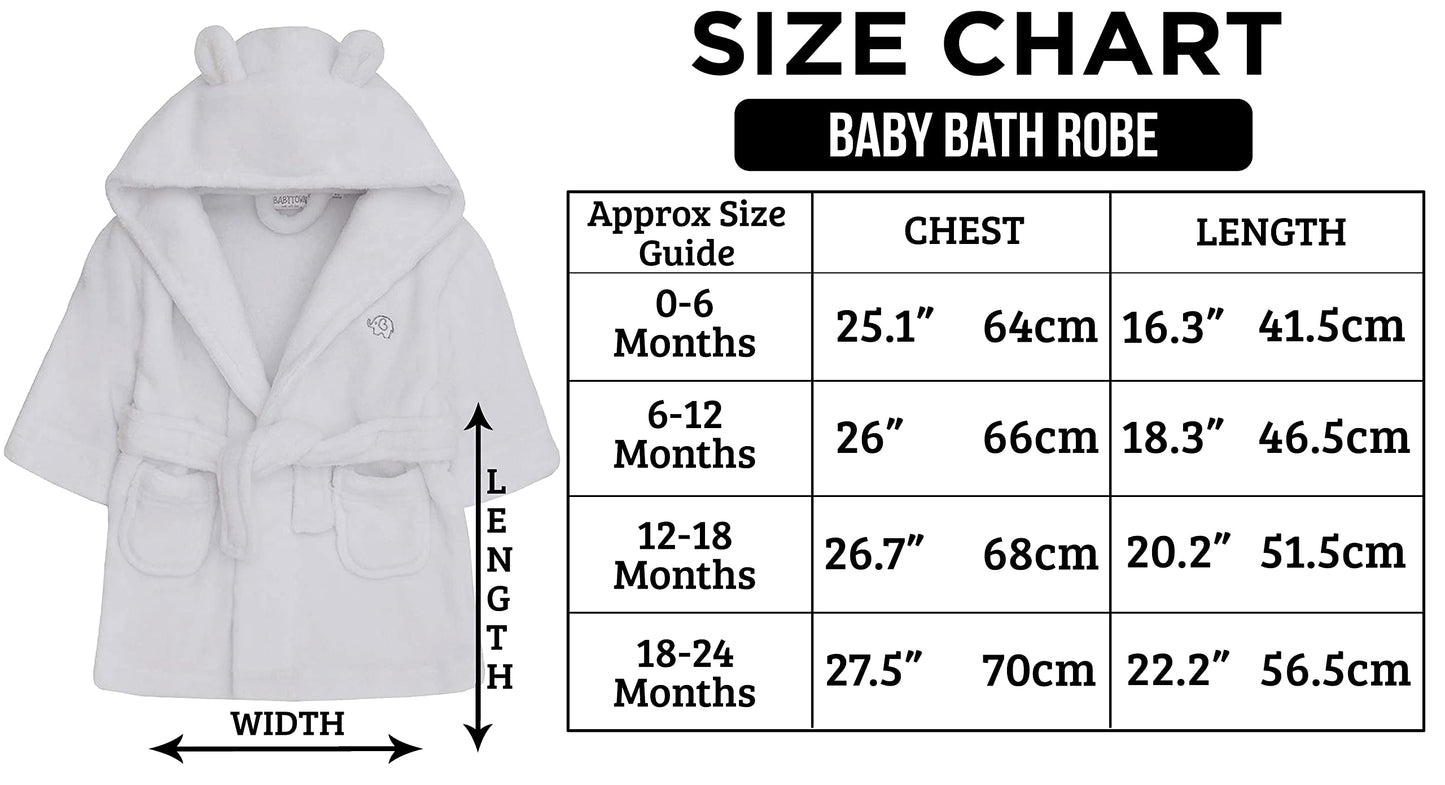 Personalised Embroidered Dressing Gown For Baby Kids