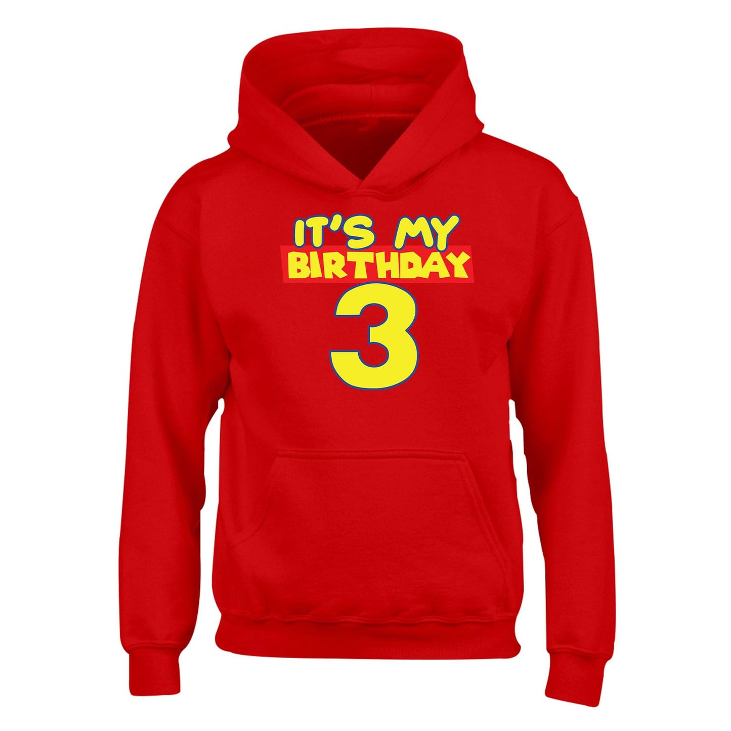 Personalised Custom Age Kids Hoody It's My Birthday Design