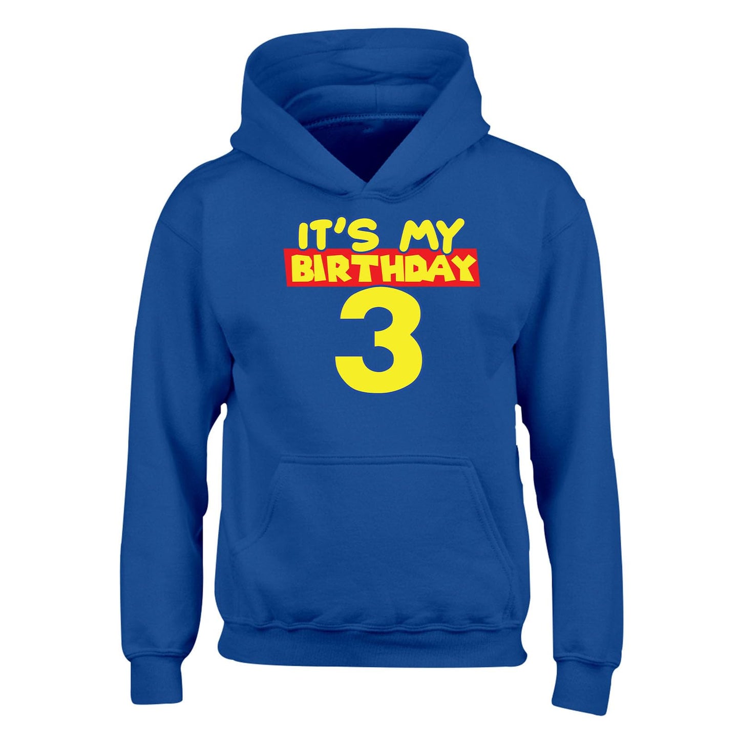 Personalised Custom Age Kids Hoody It's My Birthday Design