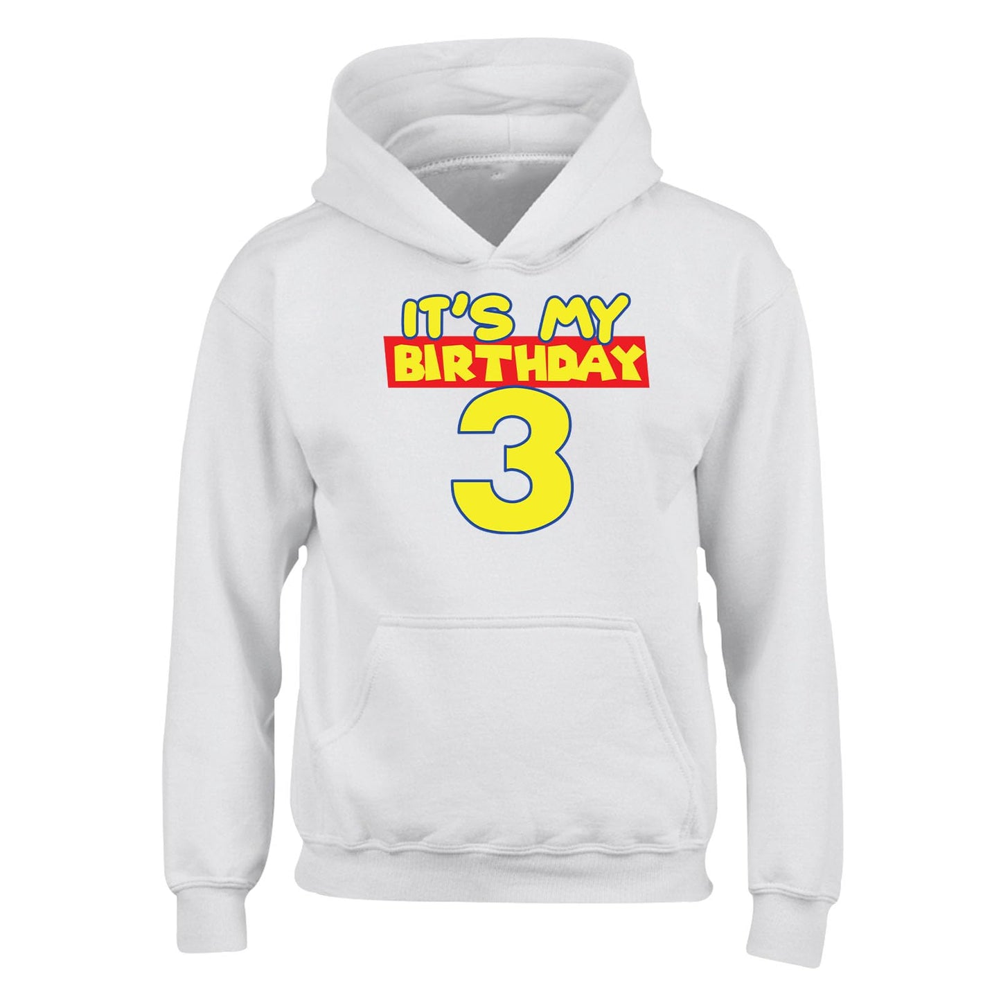 Personalised Custom Age Kids Hoody It's My Birthday Design