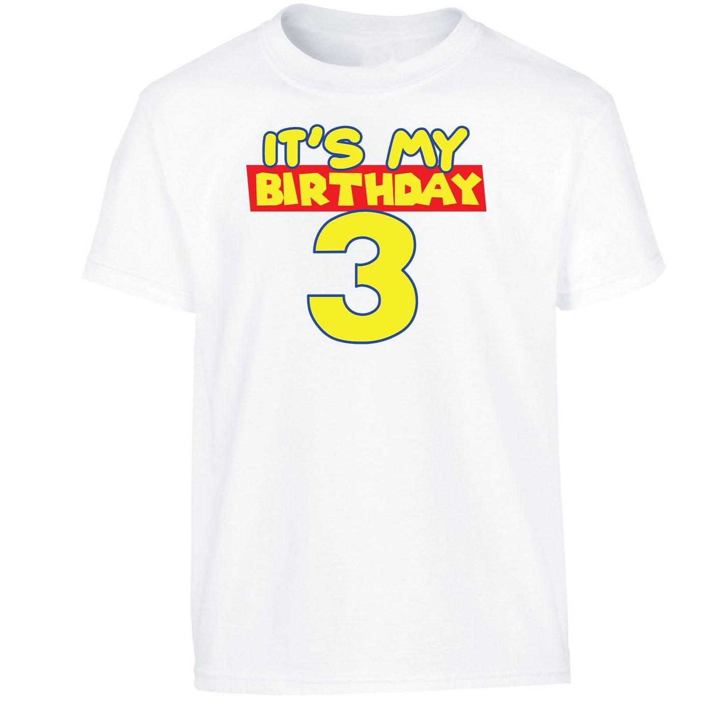 Personalised Custom Age Kids T-Shirt It's My Birthday Design