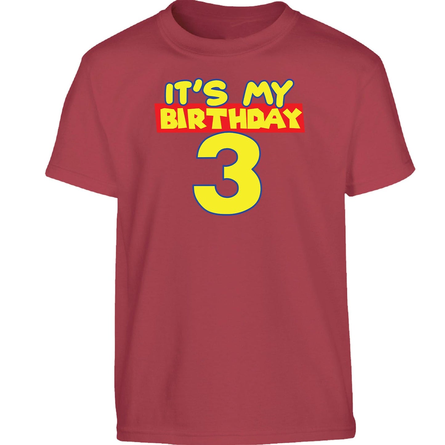 Personalised Custom Age Kids T-Shirt It's My Birthday Design