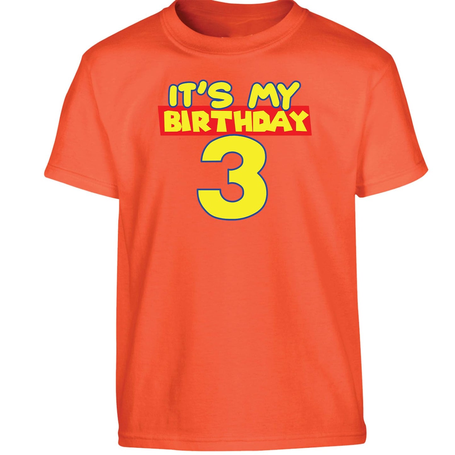 Personalised Custom Age Kids T-Shirt It's My Birthday Design