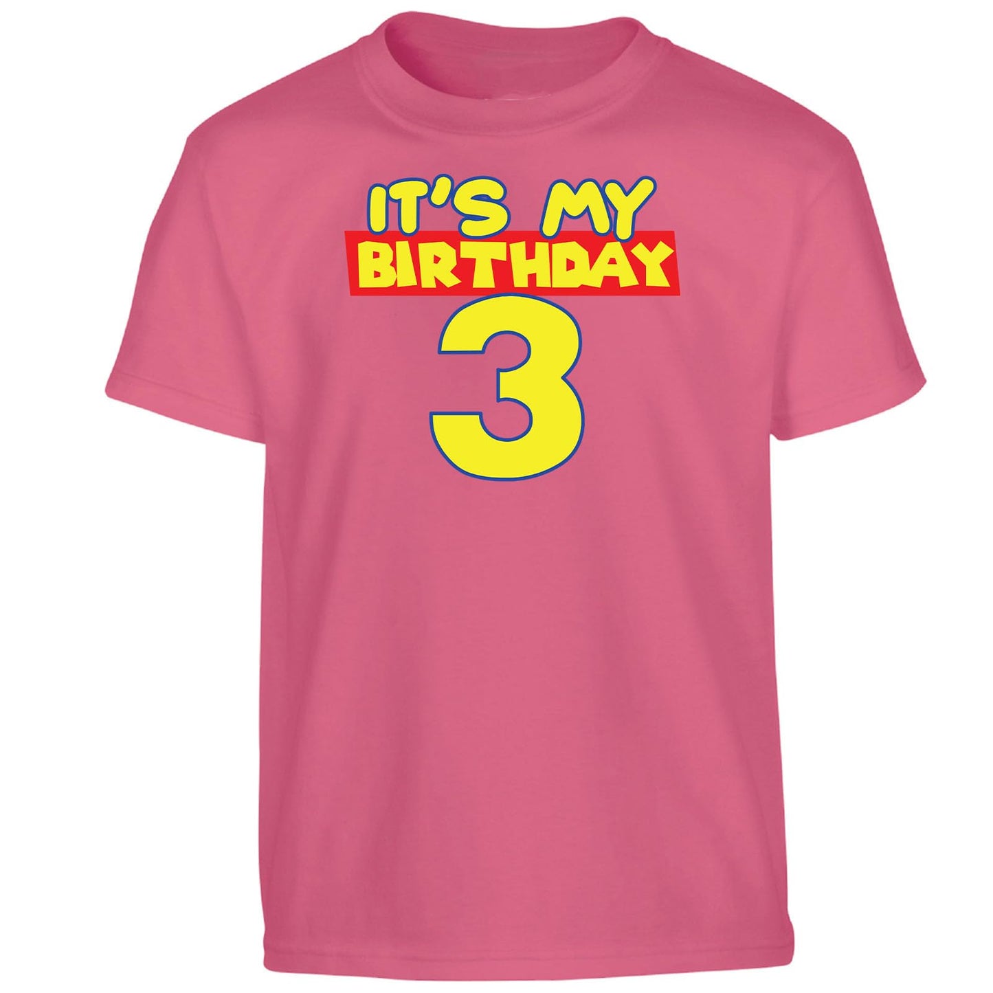 Personalised Custom Age Kids T-Shirt It's My Birthday Design