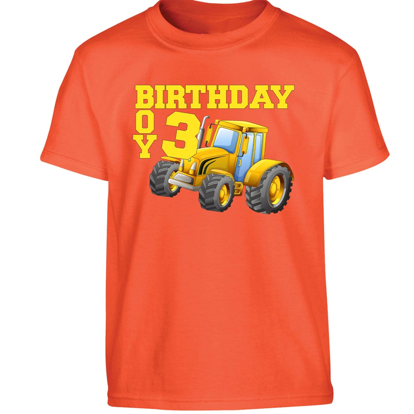 Personalised Custom Age T-Shirt Tractor Design