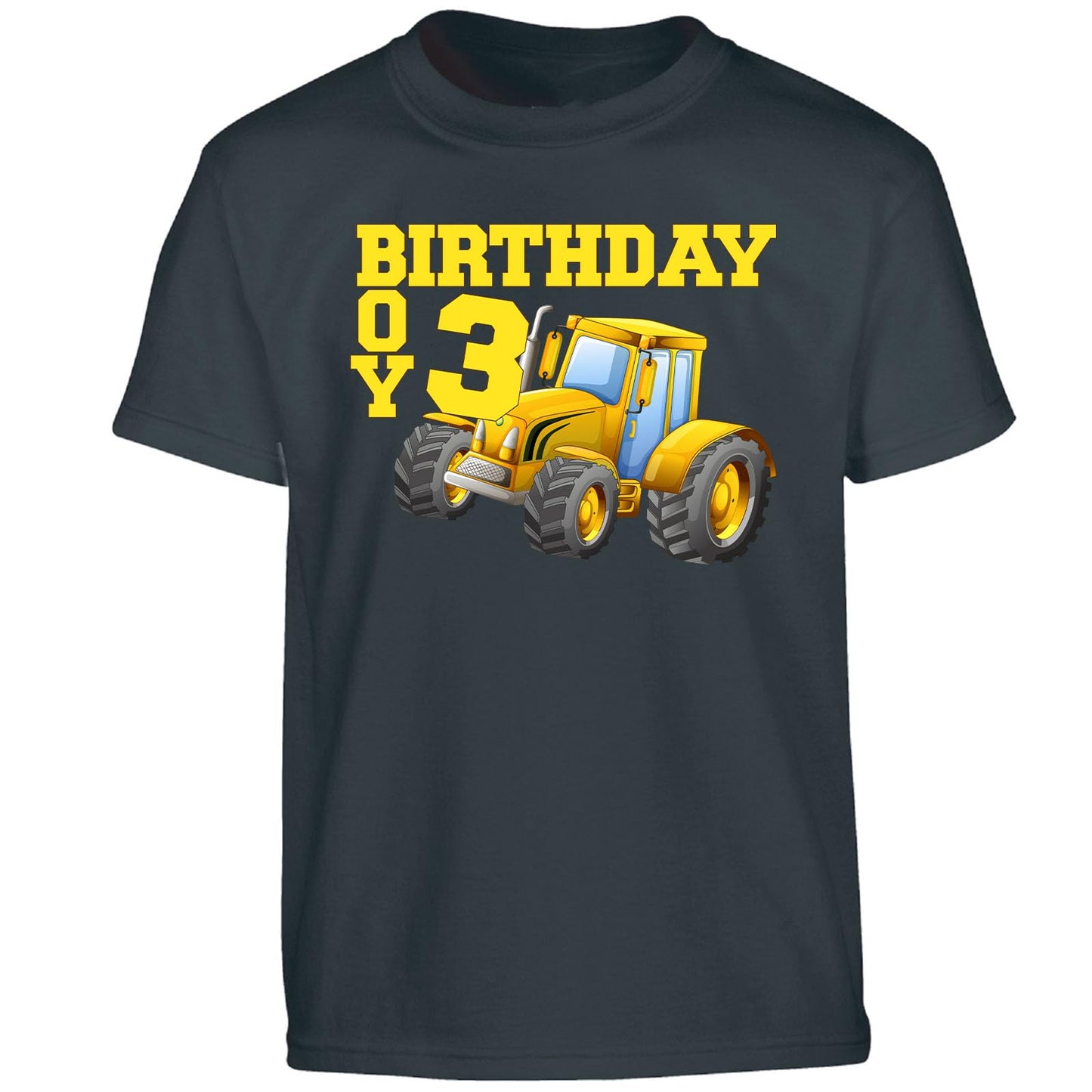 Personalised Custom Age T-Shirt Tractor Design