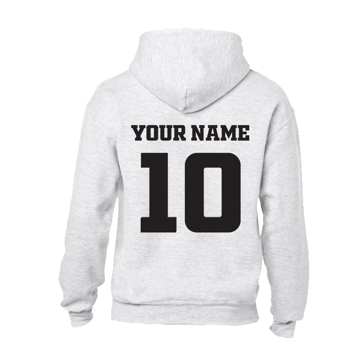 Personalised Number and Team Name Back Print Football Hoodie