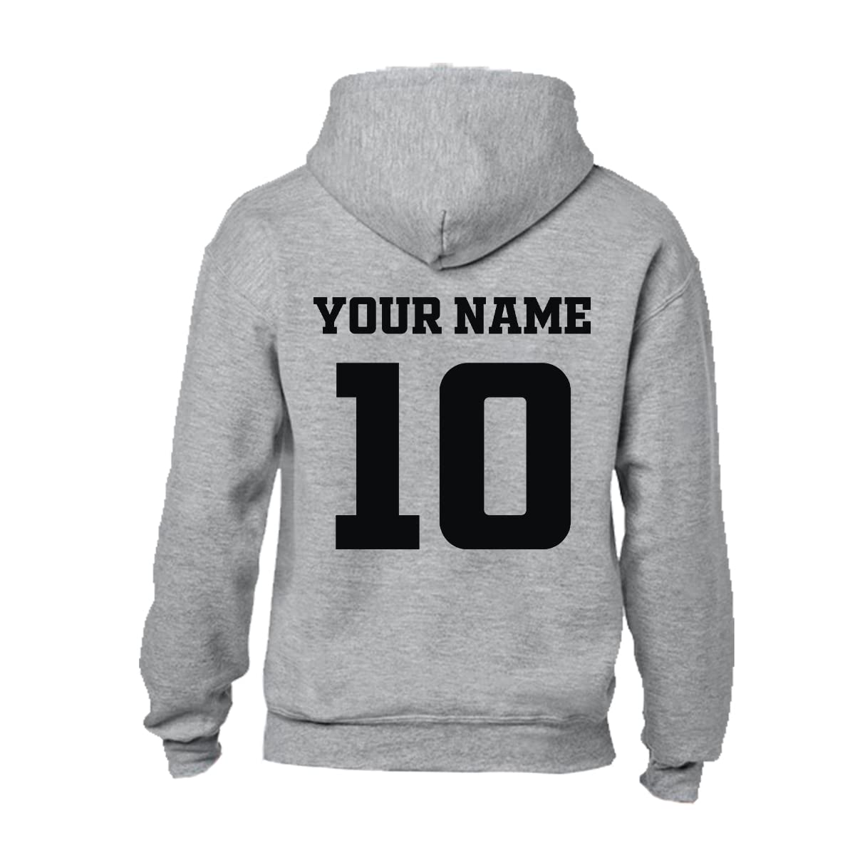 Personalised Number and Team Name Back Print Football Hoodie