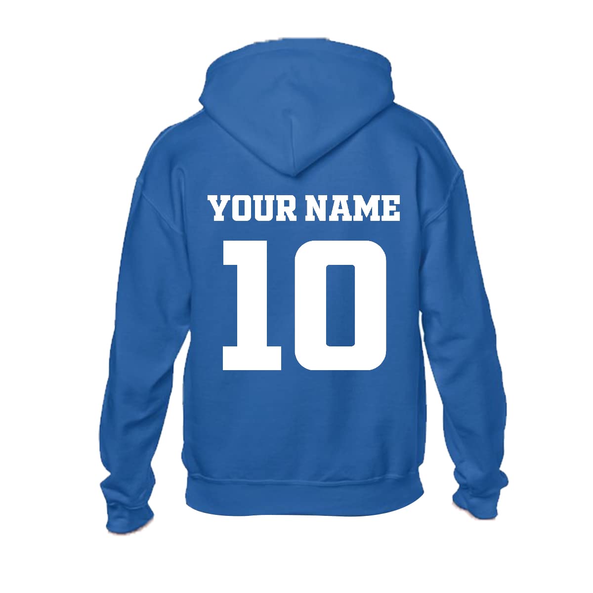 Personalised Number and Team Name Back Print Football Hoodie