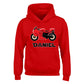 Personalised Custom Name Hoody for Kids  Motorbike Design