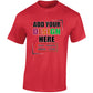 Personalised Custom Men's T-Shirt with Any Text, Photo, or Logo