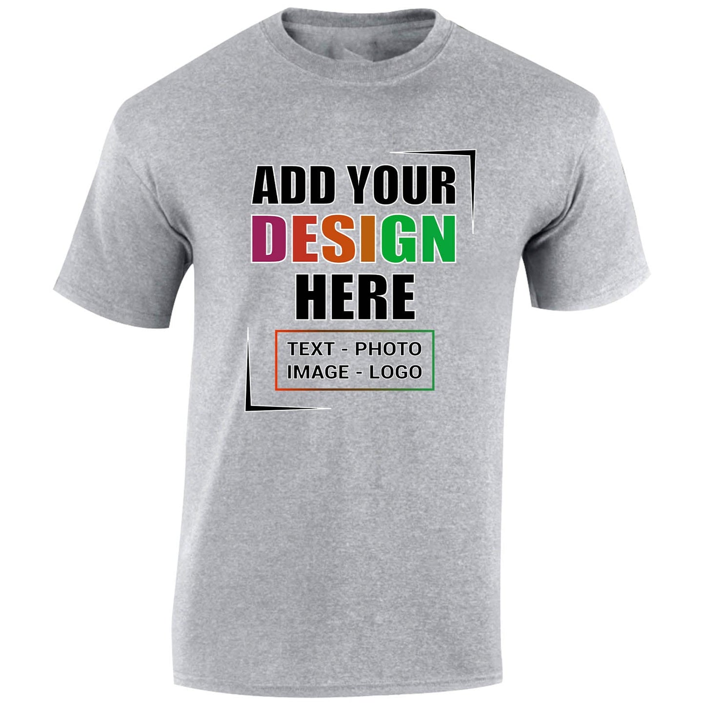 Personalised Custom Men's T-Shirt with Any Text, Photo, or Logo