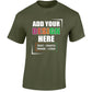 Personalised Custom Men's T-Shirt with Any Text, Photo, or Logo