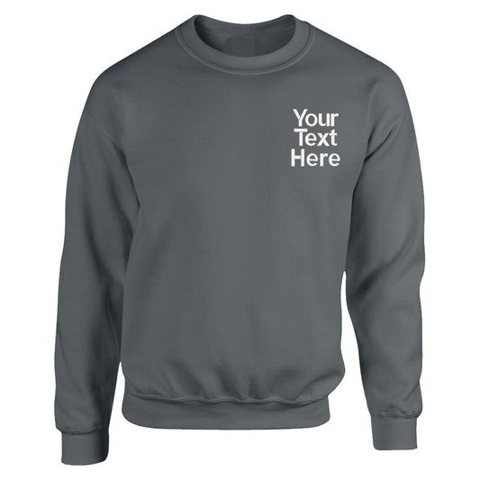 Personalised Embroidered Any Text Sweatshirt-2