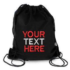 Embroidered Drawstring Bag - Customize Any Name and Text