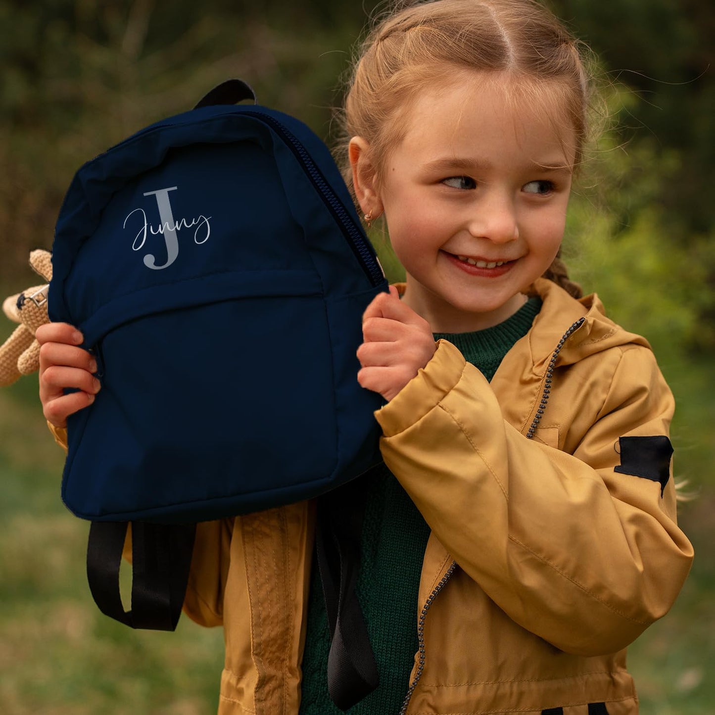 Personalised Initial Letter Backpack for Kids, Custom Name School Bag