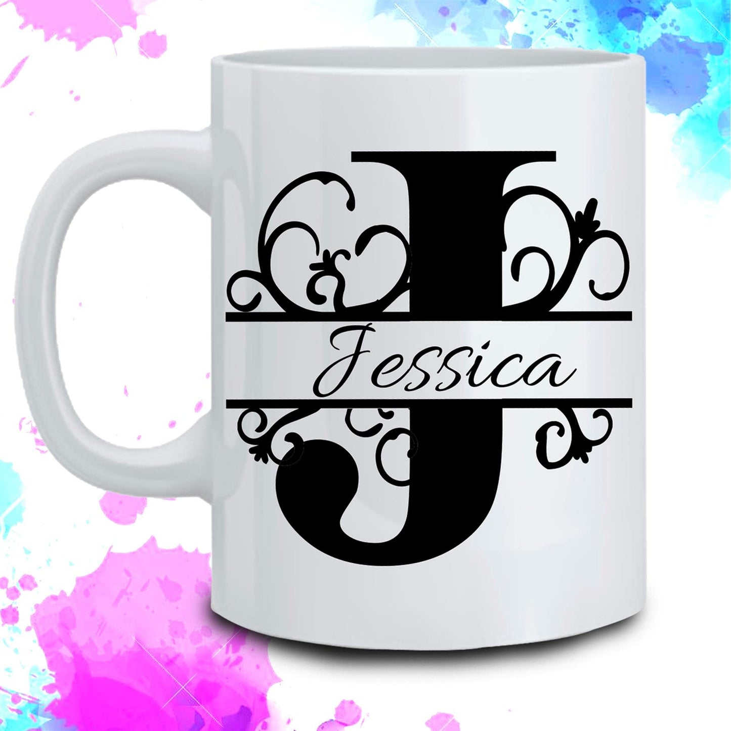 Personalised Initial Name Mug Custom Print