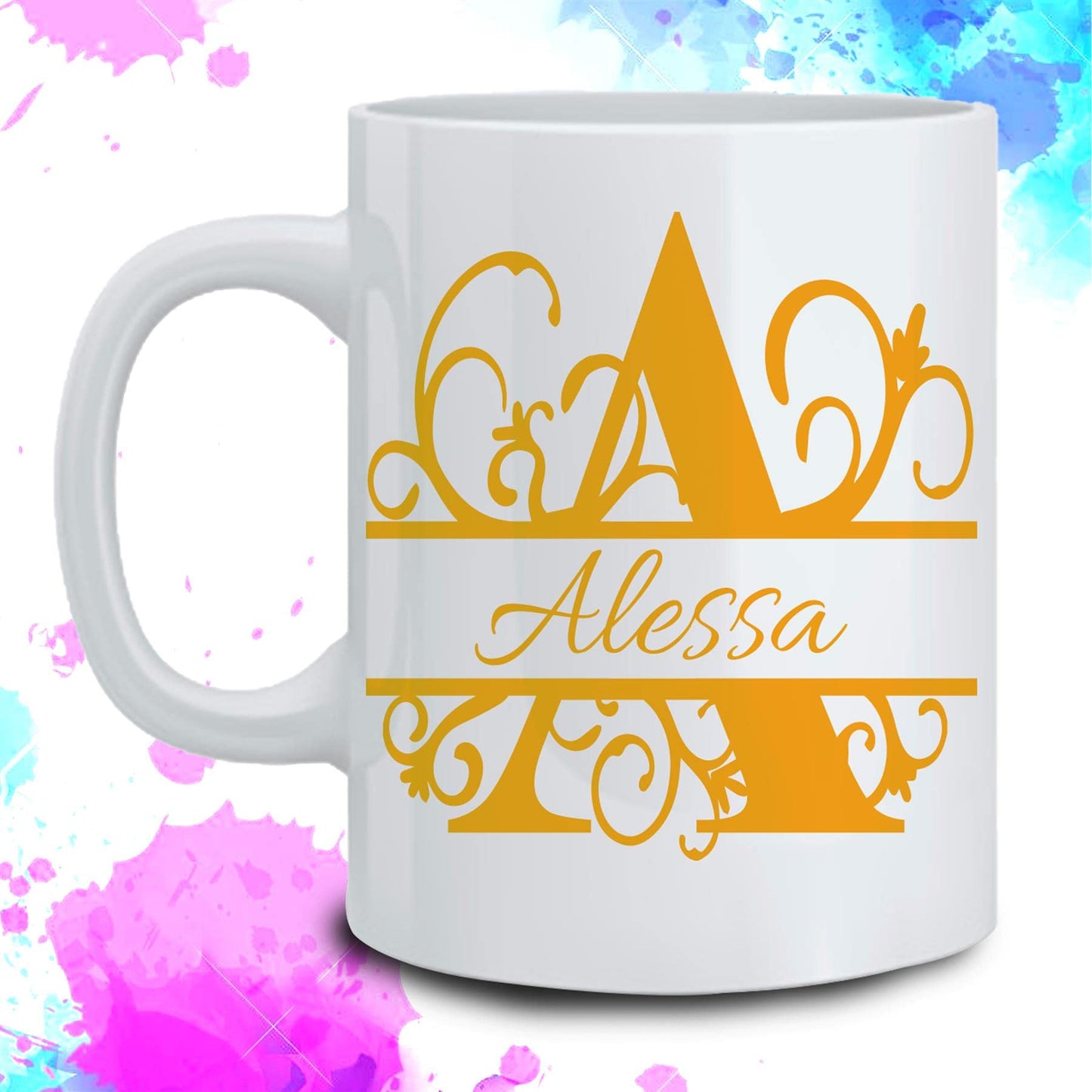 Personalised Initial Name Mug Custom Print