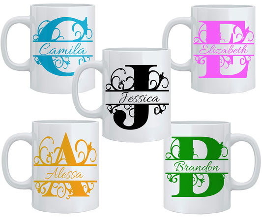 Personalised Initial Name Mug Custom Print