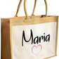 Personalised Jute Bags for Women Eco-Friendly Office Tote, Teacher Bag,Tote for Women