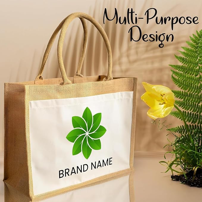 Personalised Jute Bags for Women Eco-Friendly Office Tote, Teacher Bag,Tote for Women