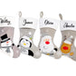 Personalised Kids Name Grey Xmas Custom Stocking