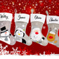 Personalised Kids Name Grey Xmas Custom Stocking