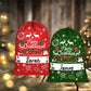 Personalised Merry Christmas Xmas Red and Green Stockings