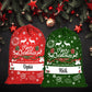 Personalised Merry Christmas Xmas Red and Green Stockings