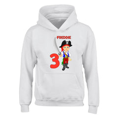 Personalised Any Name & Age Pirate Hoody - Boys Custom Hoodie