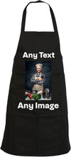 Personalised No Pocket Apron For Men's and Women's Customised any Image or Text