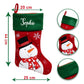 Personalised Red and Green Custom Stocking