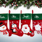 Personalised Red and Green Custom Stocking