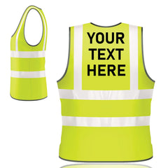 Personalised Reflective Hi Vis Vests - Custom Any Text & Logo Vest