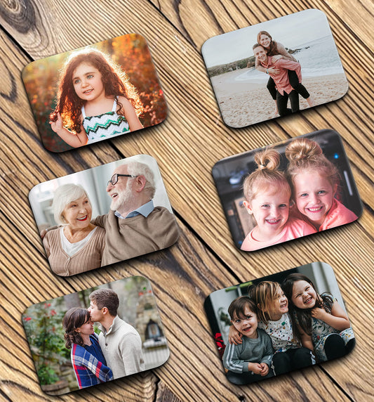 Personalised 6 Pack Custom Any Photo Coaster - 6 Pack Customize Coaster-2