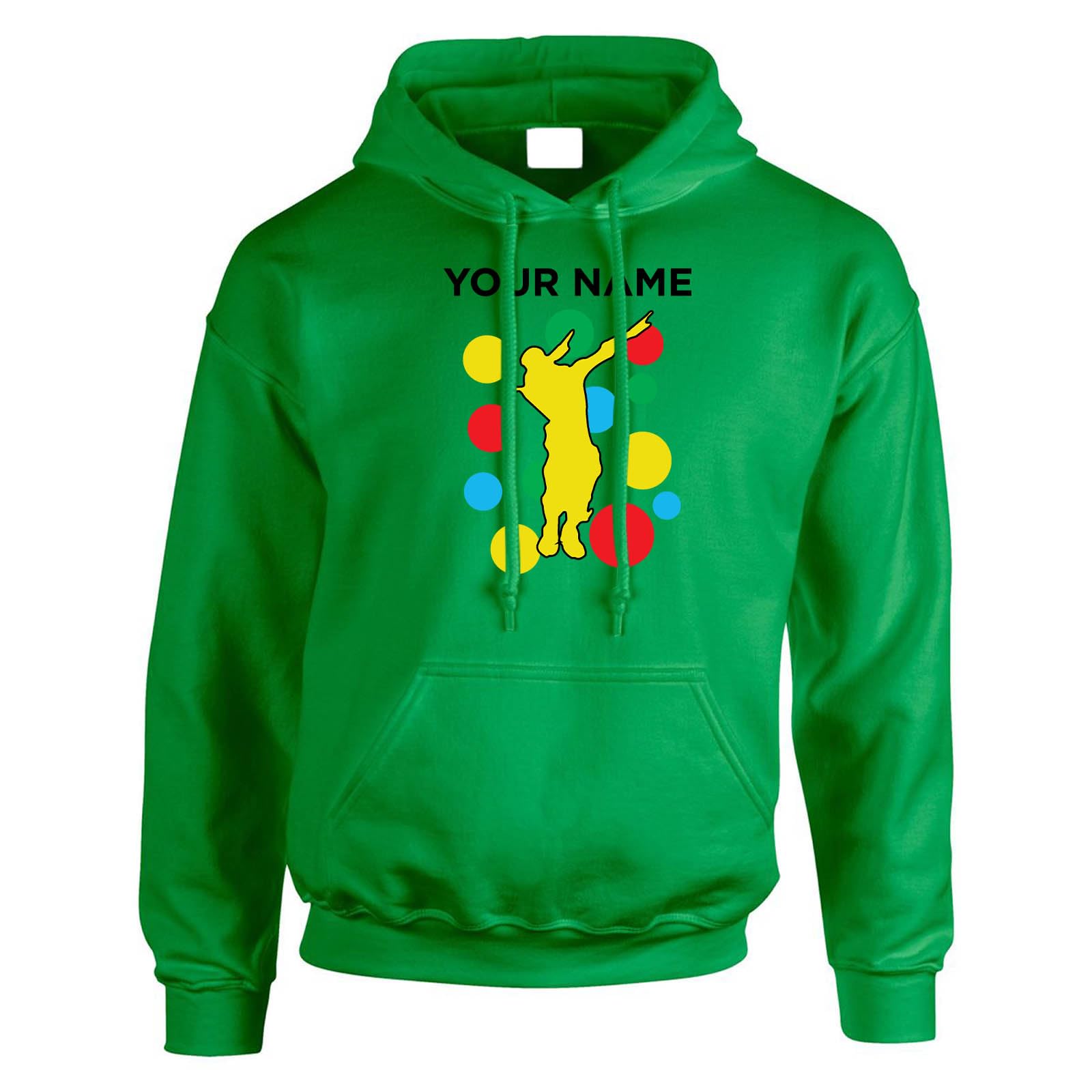 Personalised Spotty Men’s Hoody – Custom Name Dancing Dab Hoody-5
