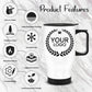 Personalised Travel Mug Print Your Image, Text, and Logo