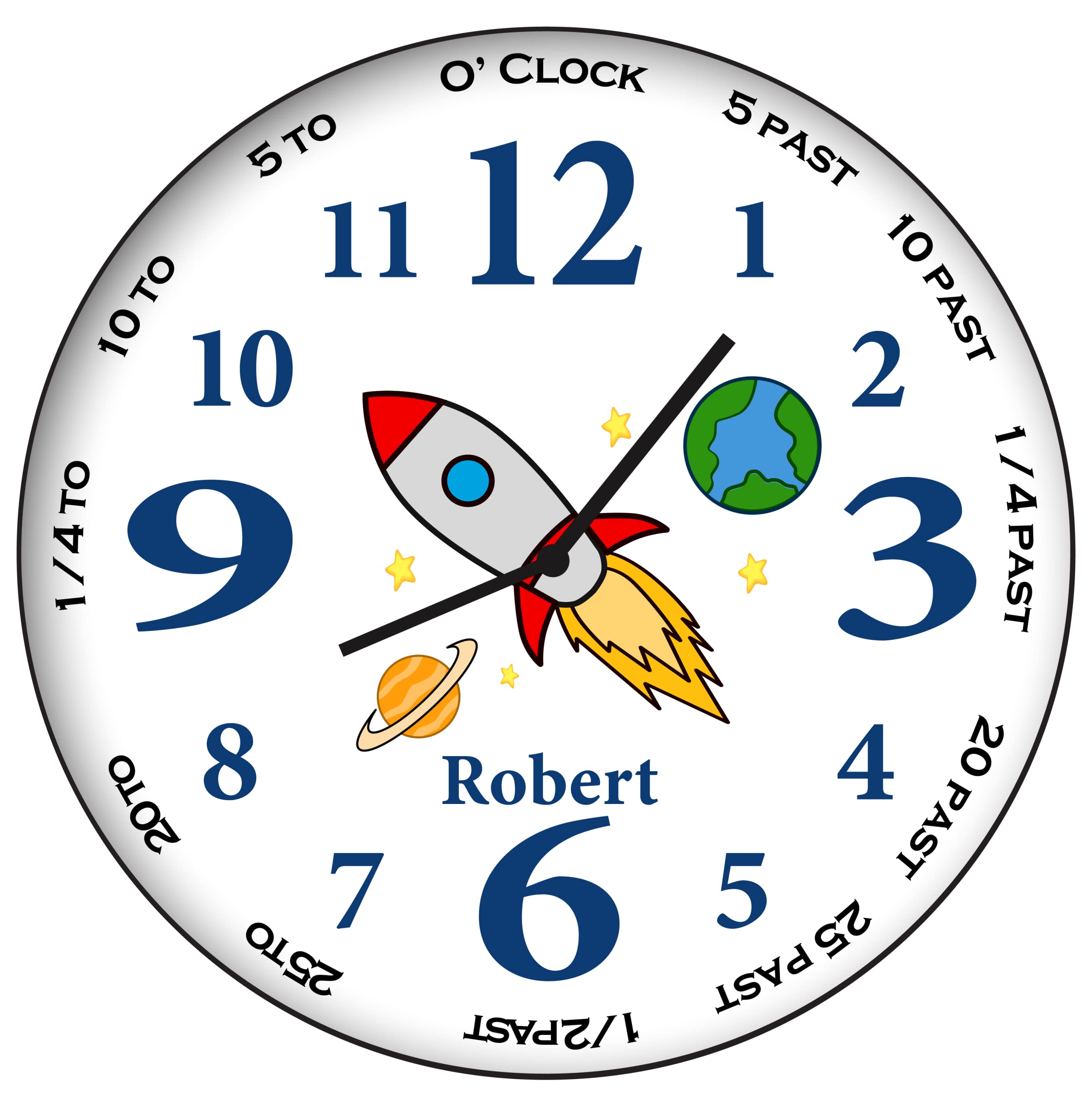 Personalised 20cm Custom Name Wall Clock