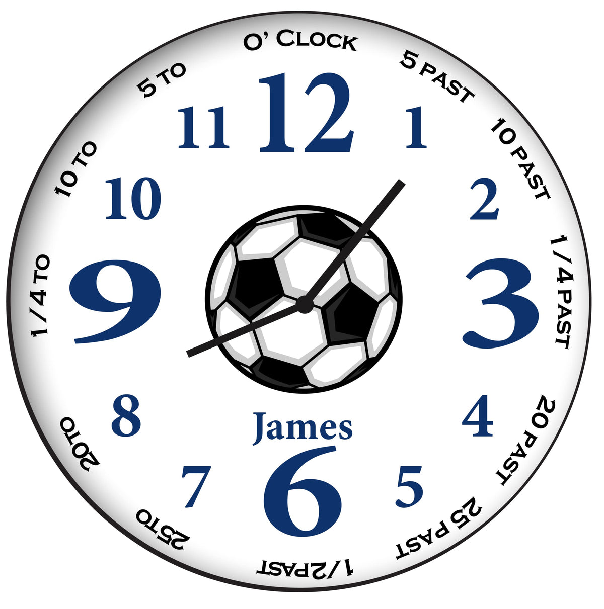 Personalised 20cm Custom Name Wall Clock