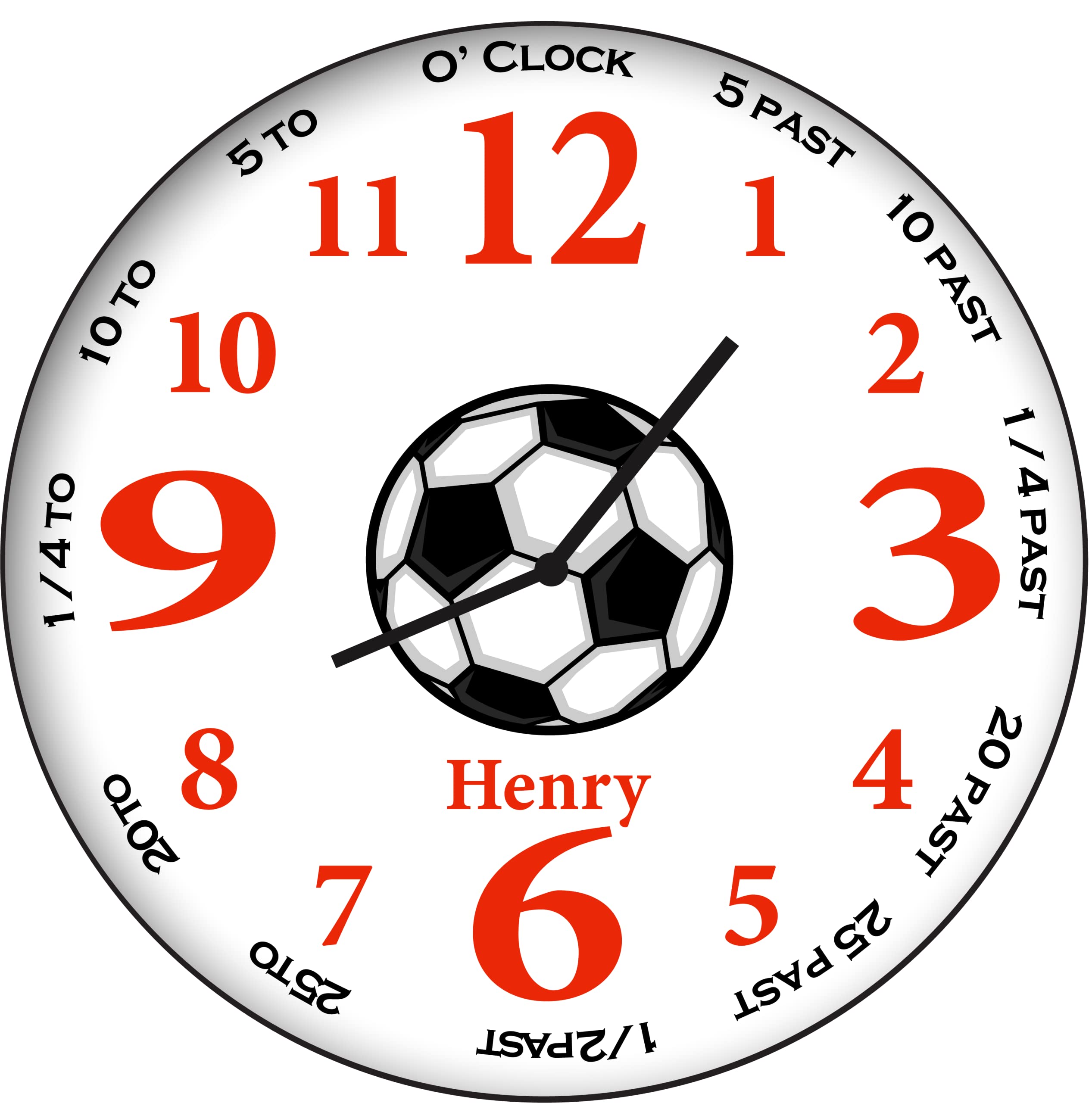 Personalised 20cm Custom Name Wall Clock