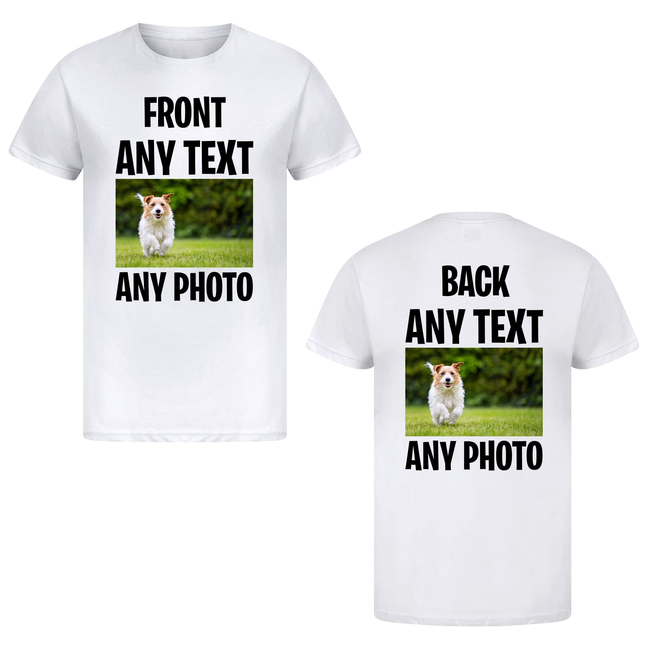 Personalised Any Photo, Any Text Workwear Mens Tshirt