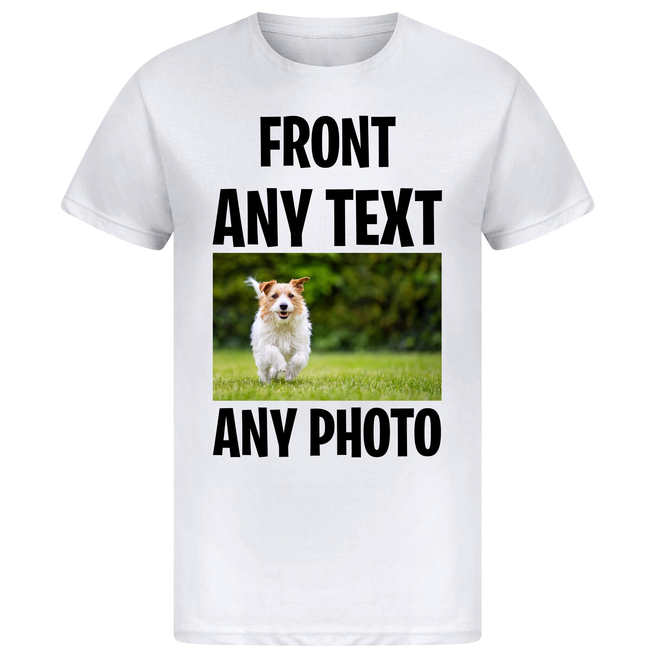 Personalised Any Photo, Any Text Workwear Mens Tshirt