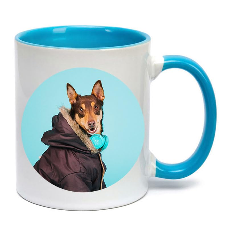 Personalised Colored Inner and Handle Mug with Custom Photos, Logo, or Text
