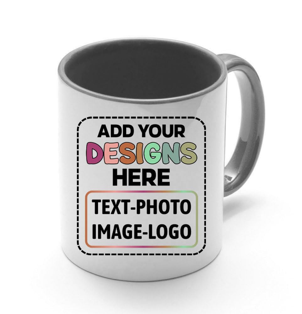 Personalised Colored Inner and Handle Mug with Custom Photos, Logo, or Text