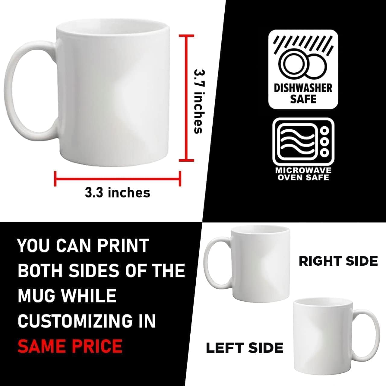Personalised Colored Inner and Handle Mug with Custom Photos, Logo, or Text