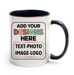 Personalised Colored Inner and Handle Mug with Custom Photos, Logo, or Text