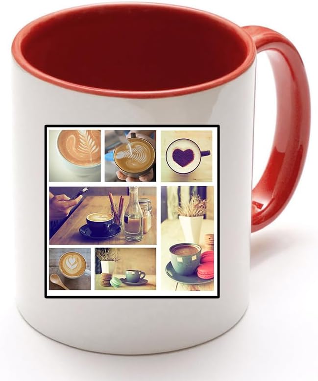 Personalised Colored Inner and Handle Mug with Custom Photos, Logo, or Text