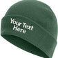 Personalised Embroidered Beanie Any Name Text Customised Cuffed Knitted Beanie