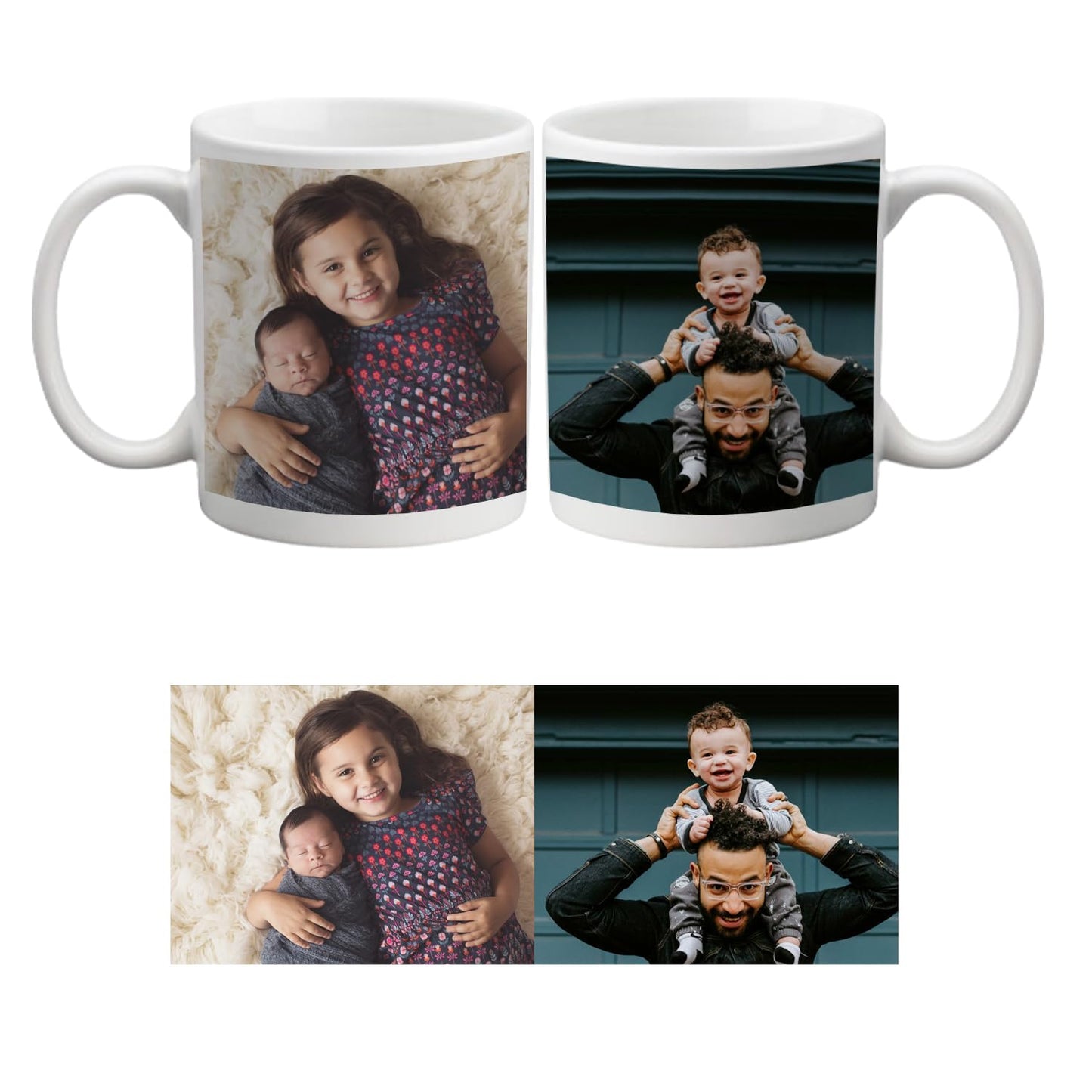 Personalised Mug with Photo, Print Your Photos with Collage, Birthday Gifts Custom Mug